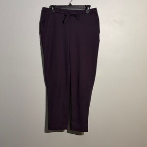10 Tree Dark Purple Elastic Waist Straight Leg Women’s Pants Size Medium